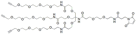 Molecular structure of the compound: Mal-PEG2-tris-PEG4-alkyne
