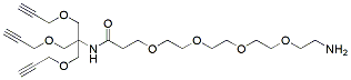 Molecular structure of the compound: Amino-PEG4-tris-alkyne