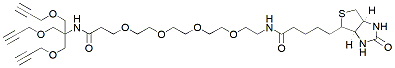 Molecular structure of the compound: Biotin-PEG4-tris-alkyne