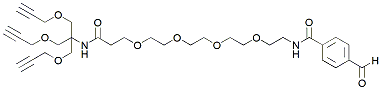 Molecular structure of the compound: Ald-PEG4-tris-alkyne
