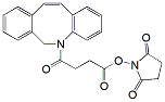 Molecular structure of the compound: 4-(6H-Dibenzo[b,f]azocin-5-yl)-4-oxo-butyric ester-NHS ester