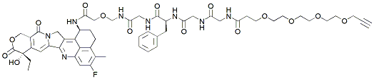 Molecular structure of the compound: Alkyne-PEG4-GGFG-Dxd