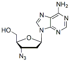 Molecular structure of the compound: 3-Azido-2,3-dideoxyadenosine
