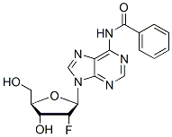 Molecular structure of the compound: N6-Benzoyl-2-deoxy-2-fluoroadenosine