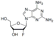Molecular structure of the compound: 2-Amino-2-fluoro-2-deoxyadenosine