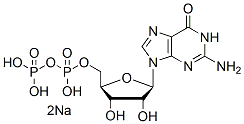 Molecular structure of the compound: Guanosine-5-diphosphate disodium