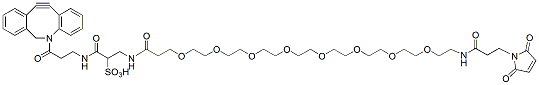 Molecular structure of the compound: Sulfo DBCO-PEG8-Maleimide