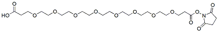 Molecular structure of the compound: Acid-PEG8-NHS ester
