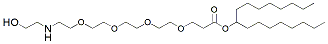 Molecular structure of the compound: heptadecan-9-yl PEG4-amine-2-hydroxyethyl