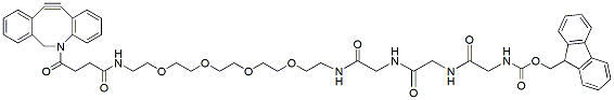 Molecular structure of the compound: Fmoc-Gly-Gly-Gly-PEG4-DBCO