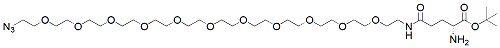 Molecular structure of the compound: 1-tert-Butyl-L-glutamate-PEG11-Azide