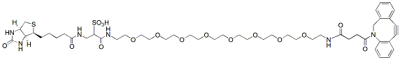 Molecular structure of the compound: DBCO-Sulfo-PEG8-biotin