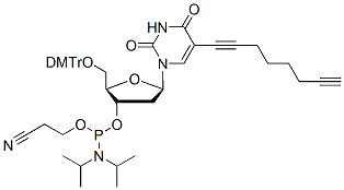 Molecular structure of the compound: C8-Alkyne-dU-CE Phosphoramidite
