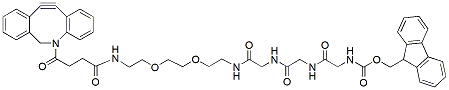 Molecular structure of the compound: Fmoc-Gly-Gly-Gly-PEG2-DBCO