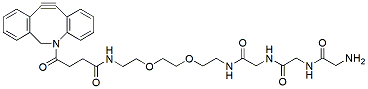 Molecular structure of the compound: Gly-Gly-Gly-PEG2-DBCO