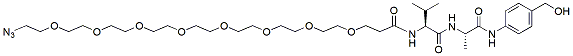 Molecular structure of the compound: Azido-PEG8-Val-Ala-PAB