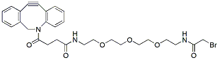 Molecular structure of the compound: Bromoacetyl-PEG3-DBCO