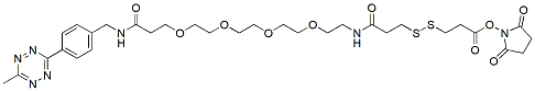 Molecular structure of the compound: Methyltetrazine-PEG4-SS-NHS ester&nbsp;