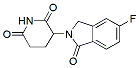 Molecular structure of the compound: 3-(5-Fluoro-1-oxoisoindolin-2-yl)piperidine-2,6-dione