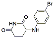 Molecular structure of the compound: 3-((4-Bromophenyl)amino)piperidine-2,6-dione