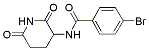 Molecular structure of the compound: 4-Bromo-N-(2,6-dioxopiperidin-3-yl)benzamide