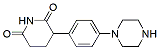 Molecular structure of the compound: 3-(4-(Piperazin-1-yl)phenyl)piperidine-2,6-dione hydrochloride