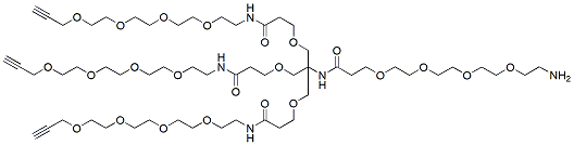 Molecular structure of the compound: Amino-PEG4-tris-PEG4-alkyne