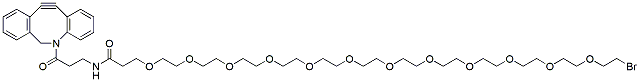 Molecular structure of the compound: DBCO-PEG12-bromide