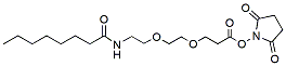Molecular structure of the compound: Octanoic acid-PEG2-NHS ester