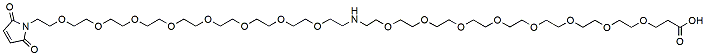 Molecular structure of the compound: N-(Mal-PEG8)-N-PEG8-acid, TFA salt