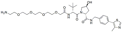 Molecular structure of the compound: VH 032 amide-PEG4-amine, HCl salt