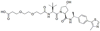 Molecular structure of the compound: (S,R,S)-AHPC-Me-PEG2-acid