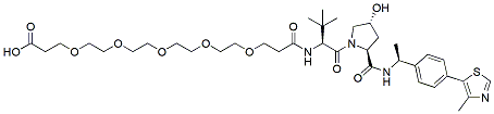Molecular structure of the compound: (S,R,S)-AHPC-Me-PEG5-acid