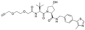 Molecular structure of the compound: (S,R,S)-AHPC-CO-PEG1-propargyl