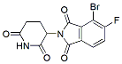 Molecular structure of the compound: 4-Bromo-2-(2,6-dioxopiperidin-3-yl)-5-fluoroisoindoline-1,3-dione