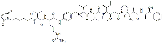 Molecular structure of the compound: MC-Val-Cit-PAB-Auristatin E