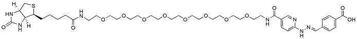 Molecular structure of the compound: Biotin-PEG8-bis aryl hydrazone
