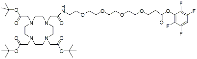 Molecular structure of the compound: DOTA-tris(t-Bu)-Amido-PEG4-TFP Ester