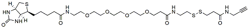 Molecular structure of the compound: Biotin-PEG4-SS-Alkyne