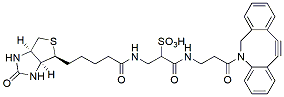 Molecular structure of the compound: DBCO-Sulfo-Link-biotin, TEA salt