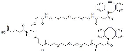 Molecular structure of the compound: Acid-C5-bis-PEG3-DBCO