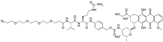 Molecular structure of the compound: Azide-PEG4-VC-PAB-Doxorubicin