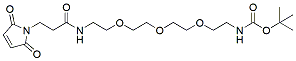 Molecular structure of the compound: Mal-amido-PEG3-NH-Boc