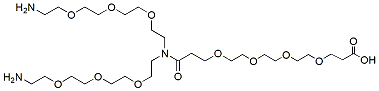 Molecular structure of the compound: Acid-PEG4-bis(PEG3-amine), HCl salt