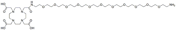 Molecular structure of the compound: DOTA-PEG11-Amine, TFA salt
