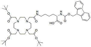 Molecular structure of the compound: Fmoc-L-Lys(DOTA)-OH