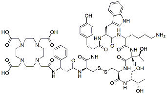 Molecular structure of the compound: EDOTREOTIDE, Acetate salt
