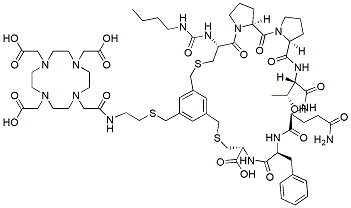Molecular structure of the compound: nBu-CAyl-{Cys(tMeBn(DOTA-AET)-PPTQFC}-OH