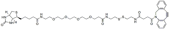 Molecular structure of the compound: DBCO-SS-PEG4-Biotin