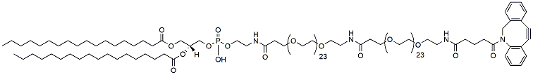 Molecular structure of the compound: DBCO-PEG24-amido-PEG24-C3-DSPE